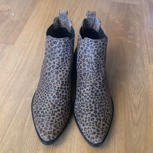 Roolee Leopard print booties. Size 9. Out of stock on website